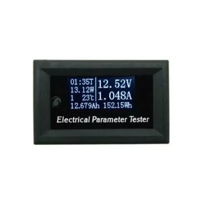 100V 10A 7in1 Dijital Voltmetre Ampermetre - Zaman Sıcaklık Watt Ölçer