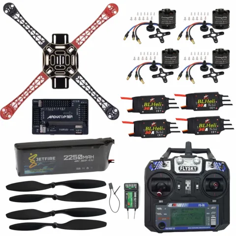 SunnySky F450 Drone Seti Combo Paket 6 kanal FlySky kumanda veAPM 2.8 Uçuş Kartlı