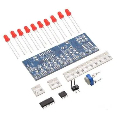 NE555 + CD4017 LED DIY Elektronik Eğitim Kiti - Kara Şimşek