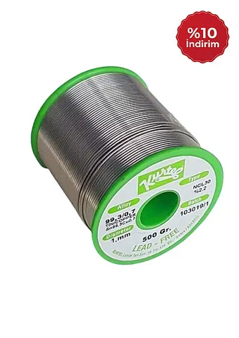 Kurtel Sn99.3 / Cu 0,7 Kurşunsuz (NoClean) Lehim Teli (500 gr makara) 1 mm