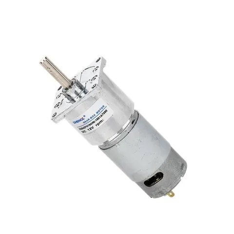 12V 50 Rpm 42mm Redüktörlü Flanşlı Uzun Dc Motor