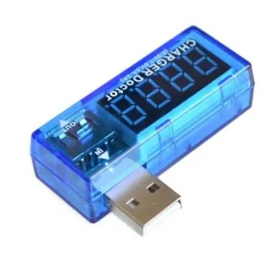 USB Bağlantılı Şarj Akımı ve Voltajı TEST Aparatı, 3.5 - 7.0V,  0 - 3A