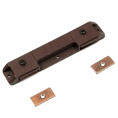 Mıknatıslı Plastik Mobilya Kapak Kilidi 110x23x14mm - Kahverengi