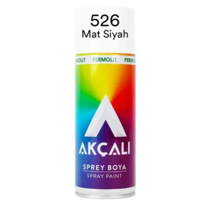 Permolit Akçalı Sprey Boya - 400mL,  Mat Siyah
