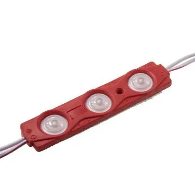 3'lü Mercekli Modül Led - Kırmızı 12V 1.5W