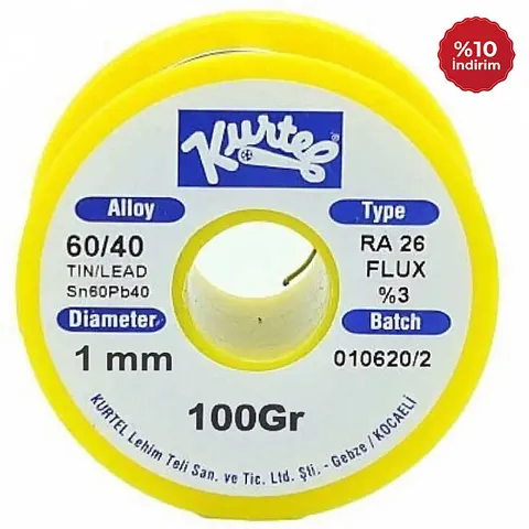 Kurtel Sn60/Pb40 Lehim Teli (100 gr. Makara) 1 mm