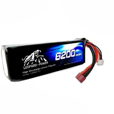 Leopard Power 3S 11.1V Lipo (Li-Po) Lityum Polimer Batarya - 6200mAh, 30C, T Plug