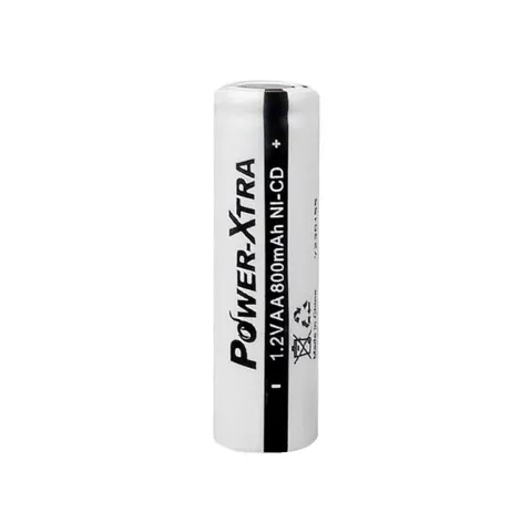 Power-Xtra PX8AAFT 1.2V 800mAh AA Ni-Cd Şarjlı Pil - Kutup Başsız