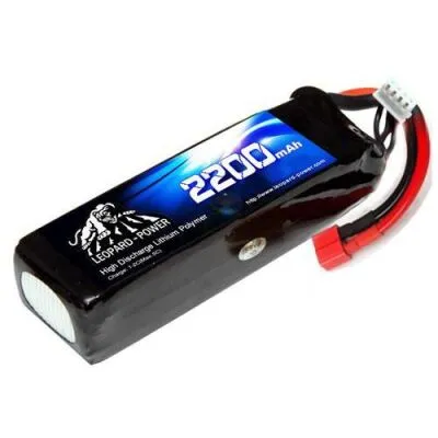 Leopard Power 4S 14.8V Lipo (Li-Po) Lityum Polimer Batarya - 2200mAh, 25C, T Plug