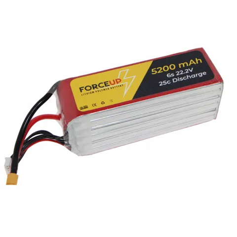 FORCEUP 22.2V Lipo Pil Batarya 5200mAh 25C