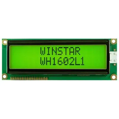 2x16 Geniş Yeşil Karakter Lcd Ekran - WH1602L1-YYH-JT