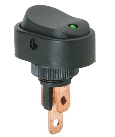 ASW Serisi Oval LED'li Anahtar Sarı 12V 20A