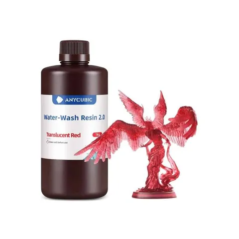 Anycubic Water Washable Reçine 2.0 - Transparan Kırmızı - 1Kg