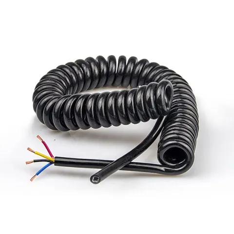4 Damarlı Yaylı Spiral Kablo 2.5m 18AWG