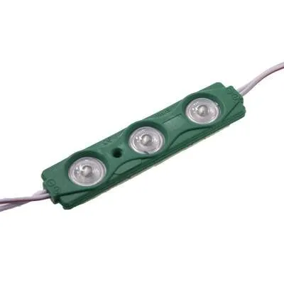 3'lü Mercekli Modül Led - Yeşil 12V 1.5W