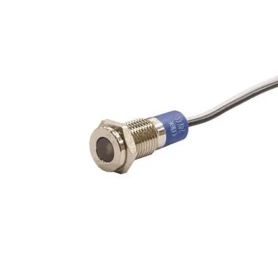 8mm 24v Sarı Led Metal Kablolu Sinyal Lambası IP67 GQ8T-Y