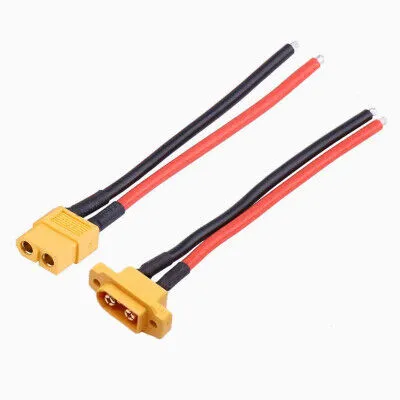 XT60E Dişi Erkek Lipo Pil Şarj Kablosu Seti - 10cm, 12AWG