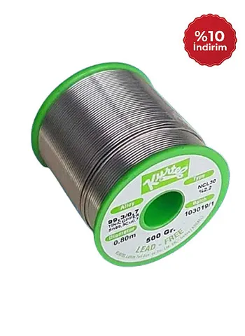 Kurtel Sn99.3 / Cu 0,7 Kurşunsuz (NoClean) Lehim Teli (500 gr makara) 0,80 mm