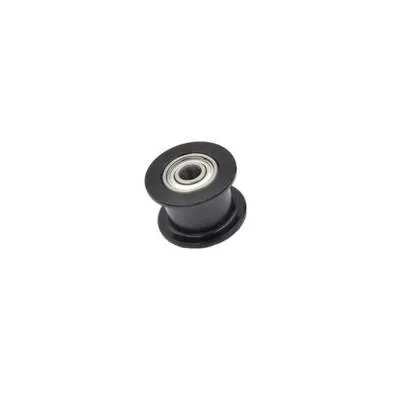 16 Diş GT2-6mm Rulmanlı Dişsiz Minyatür Kasnak - 3mm Şaft Çapı - Siyah