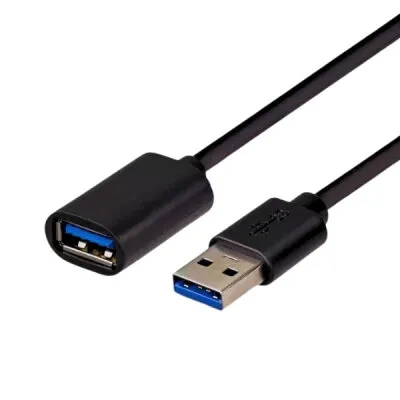 USB 3.0 Dişi-Erkek Siyah Uzatma Kablosu - 1 Metre