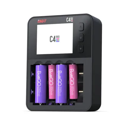 C4 EVO Ekranlı Akıllı Pil Şarj Cihazı - AA / AAA / Li-ion Pil Uyumlu