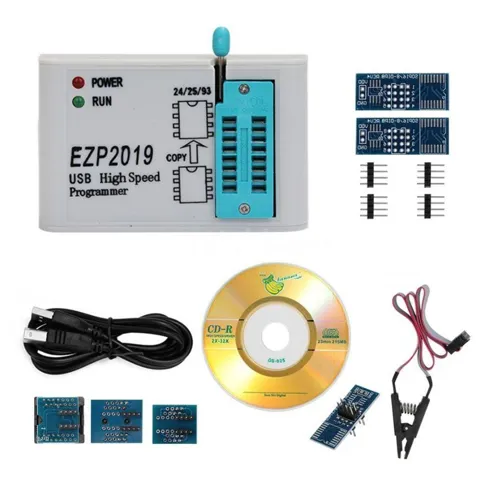 EZP2019+ EEPROM Bios USB SPI Programlayıcı +3 Çevirici Adaptör ve Test Klipsi
