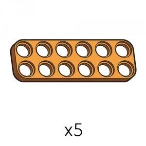 Plate (SPD-2b6(O)) | Robotis DREAM Uyumlu Plaka - TURUNCU | 5 Adet