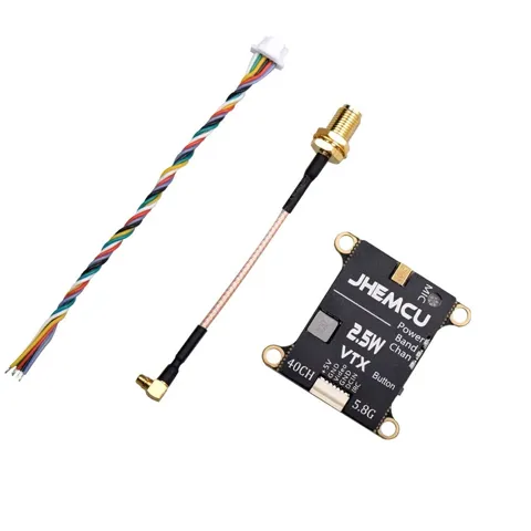JHEMCU 2.5W VTX 5.8G 40 Kanal Verici, Mikrofon Dahili.