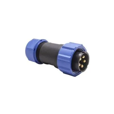 SD20 5 Pin 20mm Su Geçirmez Erkek Konnektör