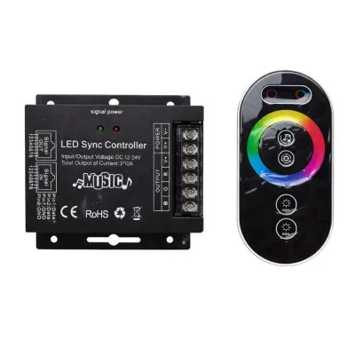 Müzik Senkronlu RGB LED Kontrol Cihazı 12–24V 30A