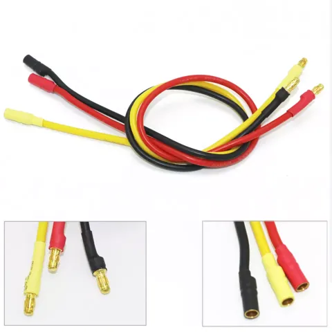 3.5mm Banana Plug Uzatma Kablosu - 30cm 16AWG - Siyah