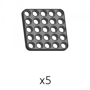 Plate (SPD-5b5(K)) | Robotis DREAM Uyumlu Plaka - SİYAH | 5 Adet