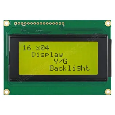 16X4 Karakter LCD Ekran - Yeşil Üzerine Siyah, STN YG Pozitif