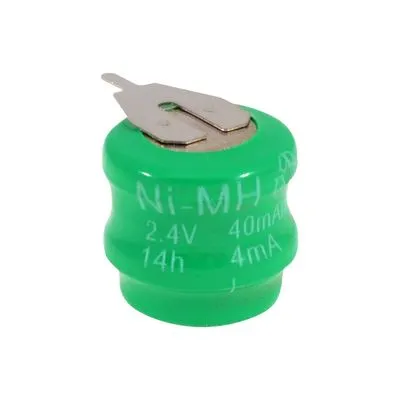 2.4V Ni-Mh 60 Mah 2 Pin Buton Pil