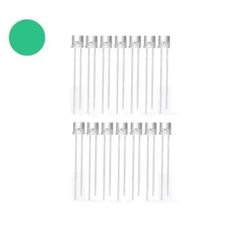 5mm Şeffaf Yeşil Kesikbaş Led - 10 Adet