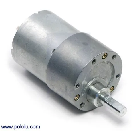 70:1 Metal Gearmotor 37Dx57L mm | 70:1 Metal Redüktörlü 150 RPM Dc Motor
