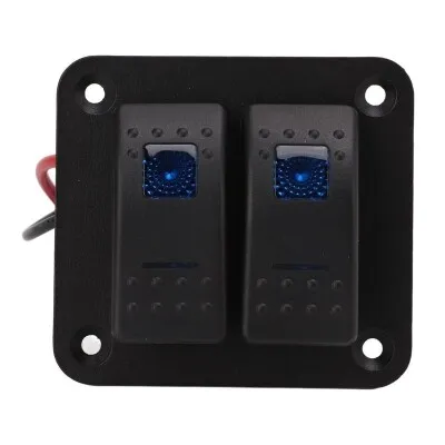 2'li ON-OFF Mavi Işıklı Anahtar Switch Panel 12V-24V