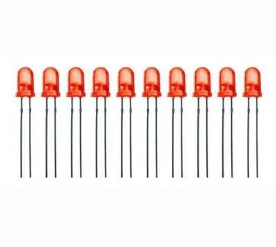 5mm 2V Kırmızı Led Paketi - 10 Adet