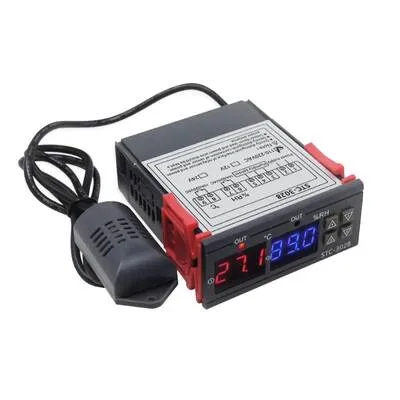 STC-3028 Dijital Sıcaklık Nem Ölçer Termostat AC110-220V 10A