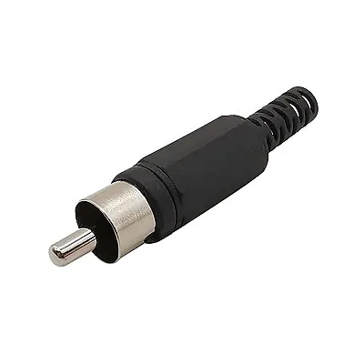 RCA Plastik Erkek Konnektör - Siyah