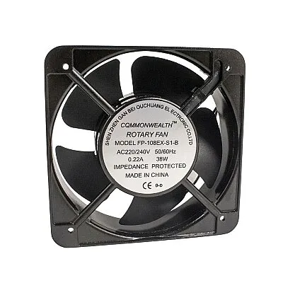 150x150x50mm 220VAC 0.22A Metal Fan - FP-108EX-S1-B