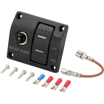 PN-AB2 3-Konumlu Auto-OFF-Manual Sintine Pompası Switch Paneli