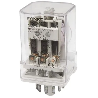 JTX-3C DC 24V 11 Pin 3NO + 3NC Elektromanyetik Röle