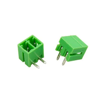 2 Pin 3.81mm 90° Erkek Geçmeli Yeşil Klemens