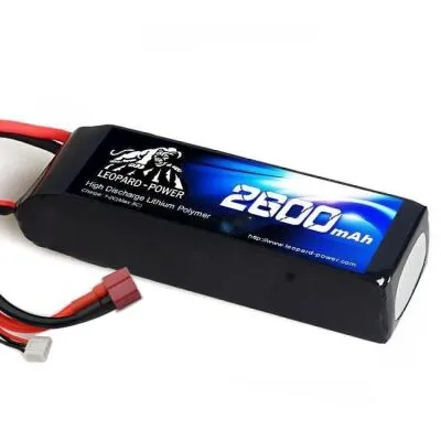 Leopard Power 3S 11.1V Lipo (Li-Po) Lityum Polimer Batarya - 2600mAh, 25C, T Plug