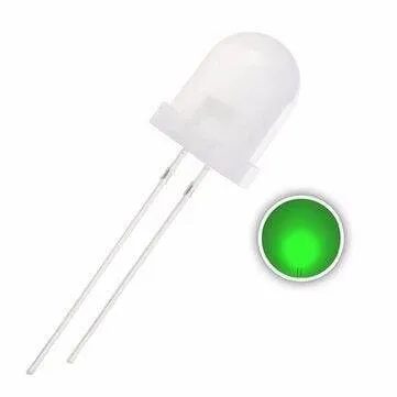 10mm Şeffaf Yeşil Led - 10 Adet