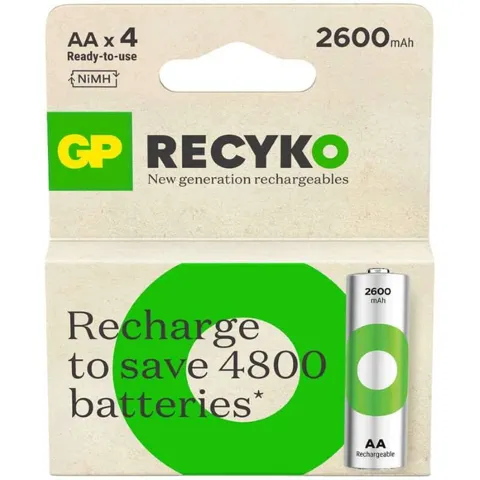 GP270AAHCER21-2TLB4 2600mAh AA Şarjlı Kalem Piil 4'lü Kart