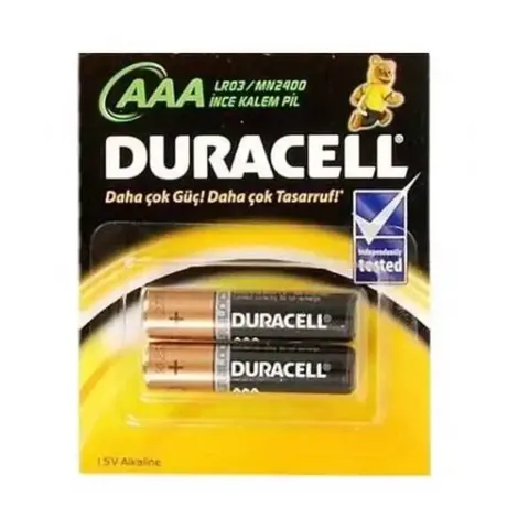 Duracell Alkaline AAA İnce Kalem Pil 1.5 V-2 Adet