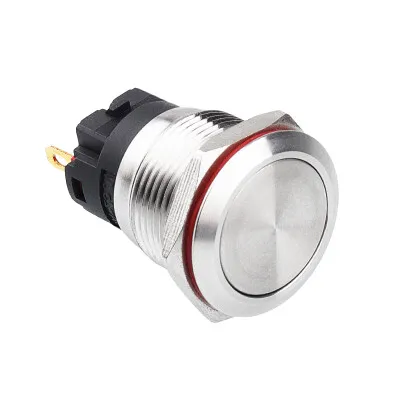 WD19A-P1Z 19mm Düz Anahtarlı Metal Buton