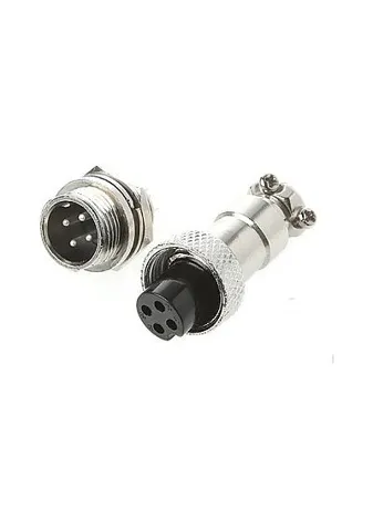16mm GX16 Havacılık Konnektörü Fiş ve Soket Set 4 Pin